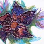 Trinket Flower - mixed media on stretched canvas (c) Jennifer Mosher