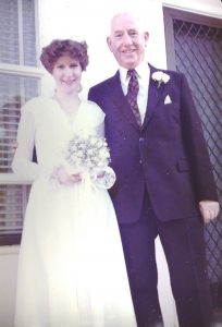 Wedding day - Jennifer Mosher with father, Hugh Butler