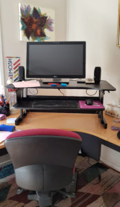 Wynston sit stand desk in standing position