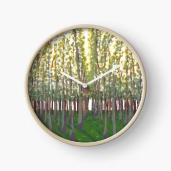 Birch Grove - Redbubble Clock