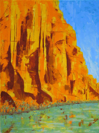 Colorado Cliffs - acrylic on stretched canvas (c) Jennifer Mosher