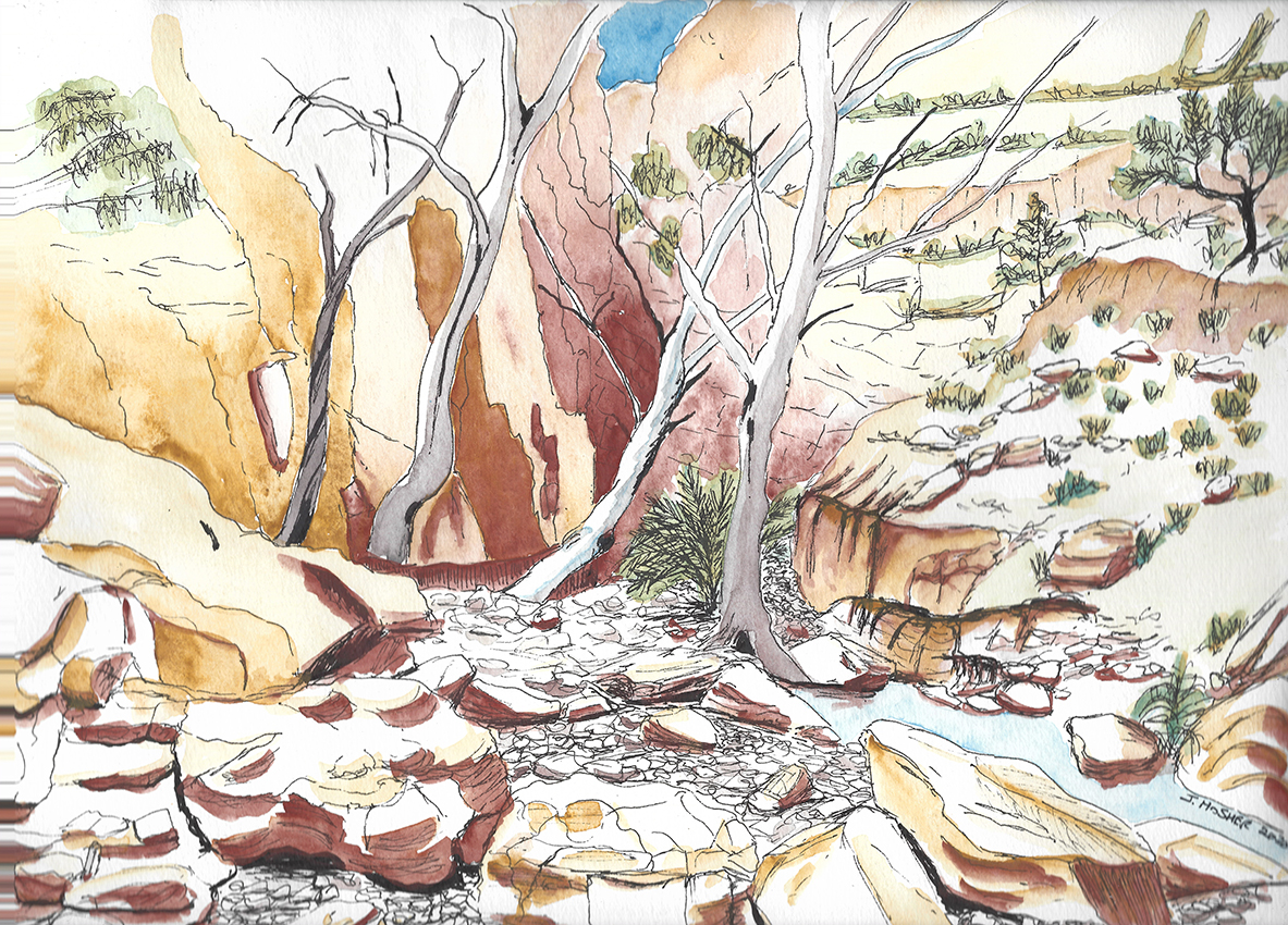Central Australia IV - watercolour (c) Jennifer Mosher