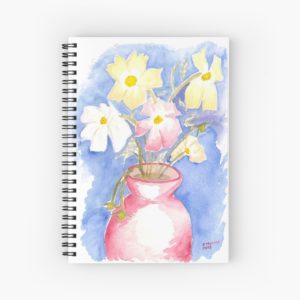 Cosmos Flowers - Redbubble notebook