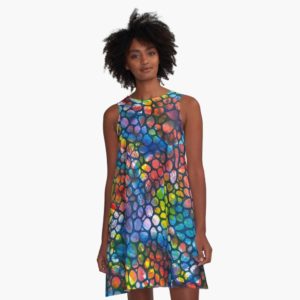 Opals - Dark - Redbubble A-line Dress