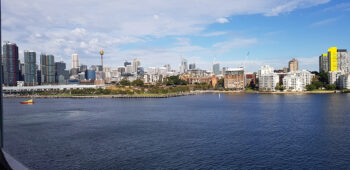 Sydney skyline from White Bay by Jennifer Mosher - thumbnail
