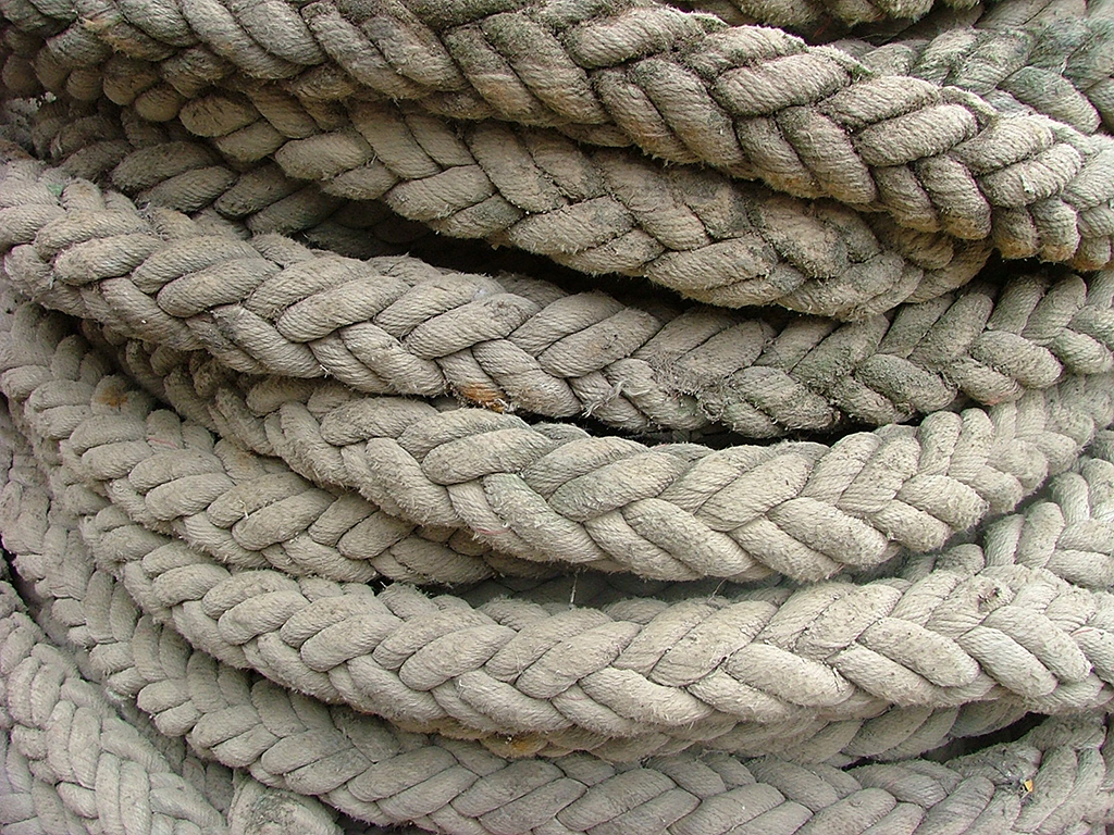 Pile of coiled rope by Jennifer Mosher - thumbnail