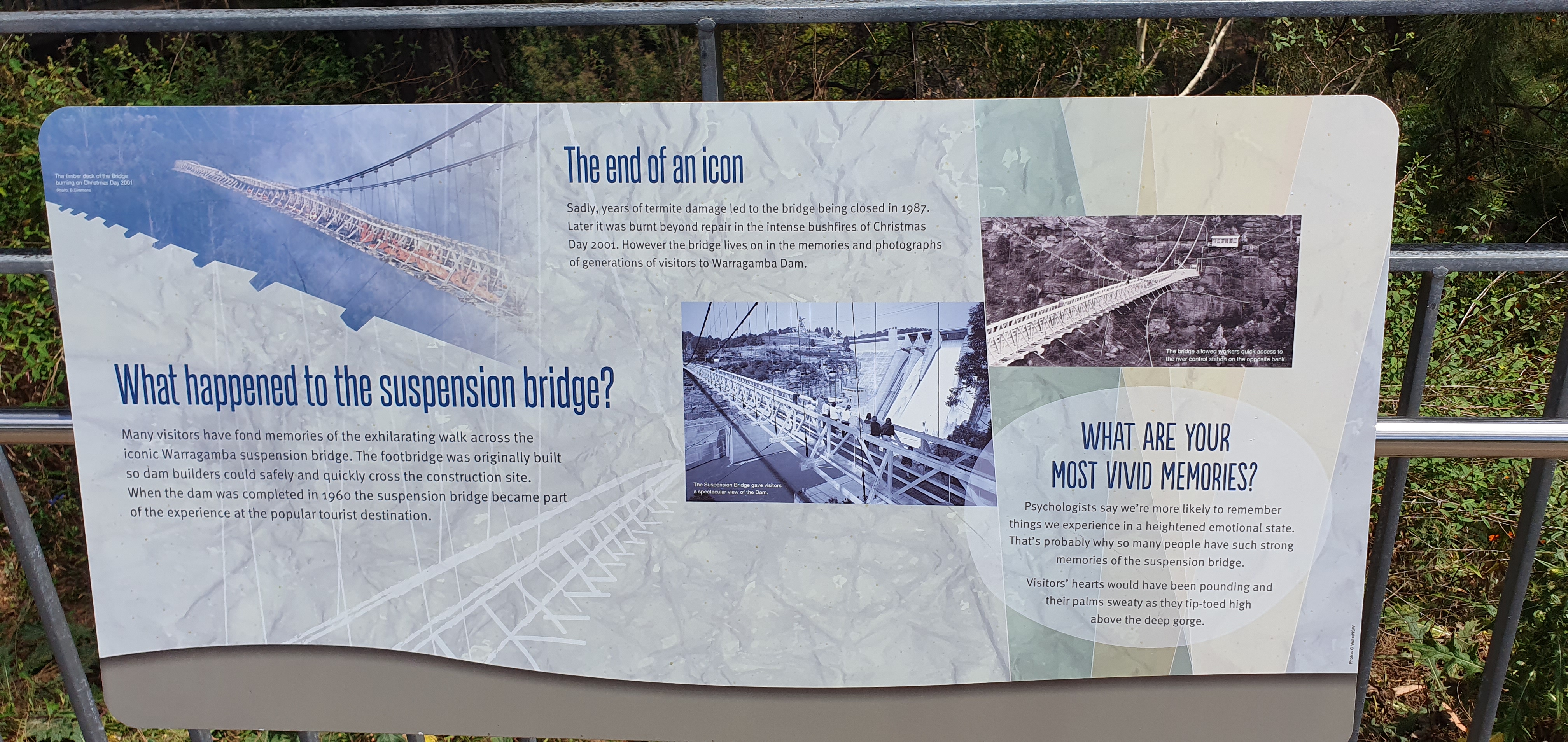 Warragamba Dam suspension bridge history
