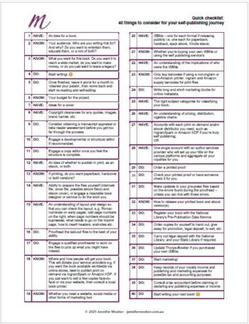 Small image of PDF about 40 things to consider for your self-publishing journey